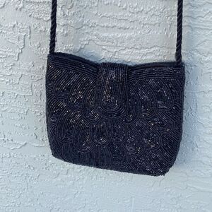 Black Beaded Evening Bag